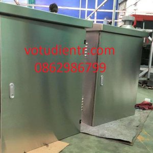 Vỏ tủ điện ngoài trời INOX 304 800x600x300, 2 lớp cánh
