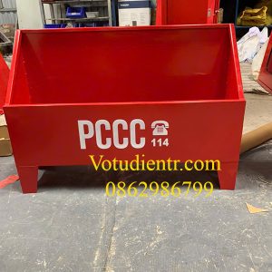 Kệ 2 bình PCCC sơn tĩnh điện màu đỏ có chân giá tốt tại hà nội