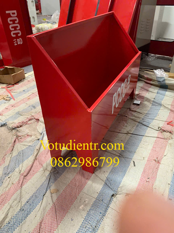 Kệ 2 bình PCCC sơn tĩnh điện màu đỏ có chân giá tốt tại hà nội