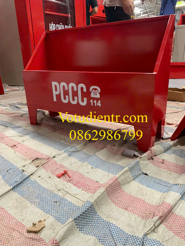 Kệ 2 bình PCCC sơn tĩnh điện màu đỏ có chân giá tốt tại hà nội