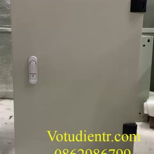 Tủ điện sơn tĩnh điện màu ghi sần 1 lớp cánh có panel 500x300x200 giá tốt Hà Nội