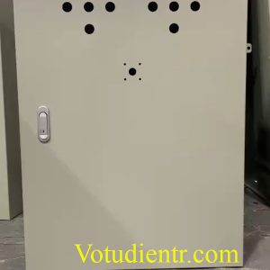 Tủ điện 800x500x250x1mm 1 lớp cánh có panel, gia công khoét lỗ đèn chuyên nghiệp