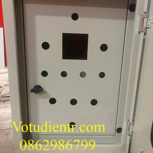 Vỏ tủ điện có chân đế 2 lớp cánh trong nhà 1200x600x350x1.2mm sơn tĩnh điện màu ghi sần sáng giá tốt tại Hà Nội