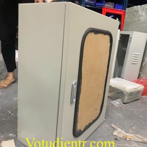 Vỏ tủ điện 2 lớp cánh kích thước 800x400x250x1,2mm sơn tĩnh điên cánh ngoài mica đột lỗ theo yêu cầu giá tốt tại xưởng hà nội và TP HCM