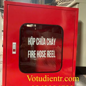 Vỏ tủ PCCC sơn tĩnh điện màu đỏ gắn kính 600x400x200x1mm giá xưởng Hà Nội, TP HCM