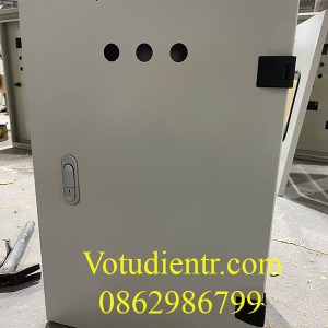 Tủ điện 2 lớp cánh trong nhà 600x300x250x1mm khoét lỗ chân đế giá xưởng - Ảnh 6